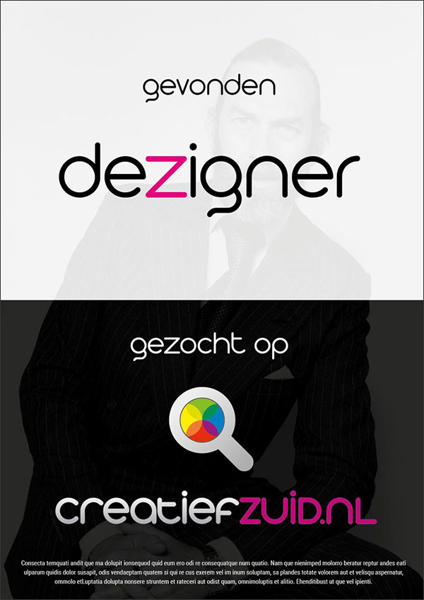 Campaign poster for CreatiefZuid.nl Dezigner